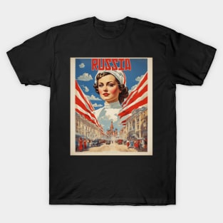 GUM Russia Vintage Tourism Poster T-Shirt